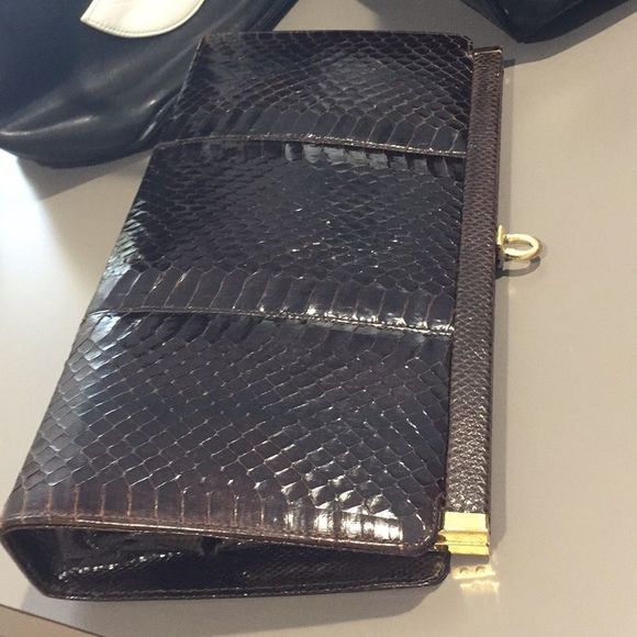 Handmade 🐍 skin clutch made in England - Picture 8 of 8